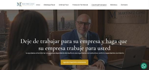 Página de Coaching Empresarial de Martínez Cano & Asociados